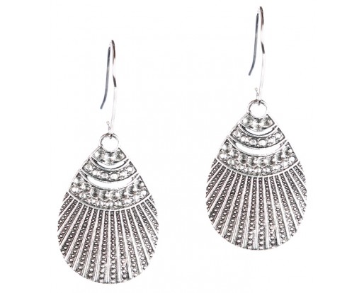 DROP Silver Oxidized Earrings Jhumka Jhumki Bali Imitation Indian Bollywood Ethnic Wedding Jewelry H43